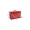 Homeroots 10" Red Multi-Tier Steel Cube or Bin With Lid 714602 - alternate 3