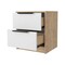 Homeroots 19" White And Natural Wood Two Drawer Nightstand 534907 - alternate 4
