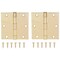 Prosource Square Corner Door Hinge, Steel, Brass, Loose Pin, 180 deg Range of Motion, Screw Mount Mounting BH-202PB-PS - alternate 1