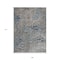Homeroots 9' X 12' Silver Blue And Brown Abstract Washable Indoor Outdoor Area Rug 596834 - alternate 4