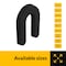 Brixwell 1/4in x 2in Plastic Horseshoe Shim Black, 50PK PHS42-XCP50 - alternate 9