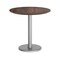 Flash Furniture 31.25" Round Outdoor Tabletop, Dark Brown, Seamless Surface Technology, 18" Round Silver Base ST-RD31-WBR-TR18S-GG - alternate 4