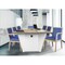 Regency Regent WallGuard Guest & Reception Waiting Room Wood Side Chair - Noble Oak / Navy Blue Vinyl 9875NONV - alternate 6