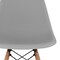 Homeroots 28" Gray And Brown Heavy Duty Plastic And Solid Wood Counter Height Bar Chair 520672 - alternate 7