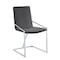 Homeroots Set of Two Gray and Silver Upholstered Velvet And Metal Dining Side Chairs, 2PK 573348 - alternate 4