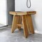 Homeroots 18" Natural Teak Rectangular Shower Bench 376726 - alternate 7