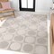 Jonathan Y Helena Modern Geometric Circles In Squares High-Low White/Cream 4 ft. x 6 ft. Area Rug SND104B-4 - alternate 5