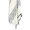 Homeroots 50" X 60" Blue And Ivory Cotton Woven Striped Throw Blanket with Fringe 518832 - alternate 3