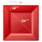 Smarty Had A Party 6.5" Red Square Plastic Salad Plates (120 Plates), 120PK 6976-CASE - alternate 2