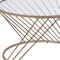 Homeroots 32" Clear and Champagne Glass And Metal Round Frame Coffee Table 490741 - alternate 3
