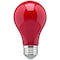 Satco 8 Watt A19 LED, Ceramic Red, Medium base, 360 deg. Beam Angle, 120 Volt S14984 - alternate 1