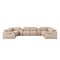 Homeroots Beige Leather Power Reclining U Shaped Eight Piece Corner Sectional With Console 643924 - alternate 2