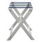 Homeroots Earth Friendly White Folding Luggage Rack With Navy Straps 383088 - alternate 4
