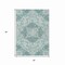 Homeroots 3' X 5' Teal Blue And Ivory Medallion Washable Indoor Outdoor Area Rug 617467 - alternate 6