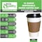 Ecoquality 16oz White Paper Coffee Cups with Black Dome Lids and Sleeves - For Home, Office, 75PK EQ16WHTPCBDLS-75 - alternate 3