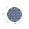 Homeroots 8' Navy Blue And Ivory Round Floral Washable Indoor Outdoor Area Rug 595975 - alternate 4