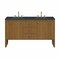 James Martin Vanities Hudson 60" Double Vanity, Honey Oak w/ 3 CM Charcoal Soapstone Silestone Top 435-V60D-HNO-3CSP - alternate 1