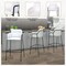 Leisuremod Axis Ergonomic Velvet/Polyester/Leather Bar Stool with Powder-Coated Steel AC29W - alternate 6