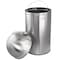 Elama 50L Large 13gal Push Lid Stainless Steel Cylindrical Home and Kitchen Trash Bin Matte Silver EL-LD010-50L - alternate 2
