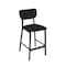 Bfm Seating Hamilton Side Barstool, Grade 3 Vinyl Seat & Back - Steel Frame - Sand Black Finish JS10B2026-2026SB - alternate 1