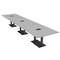 Skutchi Designs Rectangle Conference Table With Power Unit, 48 in W, 216 in L, Grey HAR-REC-48X216-DOU.BK-U779-EBLK - alternate 1