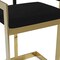 Homeroots 30" Black and Gold Velvet and Stainless Steel Low Back Bar Height Bar Chair 555064 - alternate 4