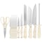 Martha Stewart Everyday 14 Piece Stainless Steel Cutlery and Wood Block Set in Linen 128734.14 - alternate 5