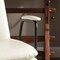 Homeroots 23" Off White Faux Leather And Brown Swivel Arm Chair 526381 - alternate 7