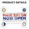 Signmission Hair Salon Now Open, 18 Inch x 48 Inch, Vinyl Banner B-30689 - alternate 3
