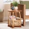 Bali & Pari Derenik Natural Rattan and Mahogany Wood End Table 261-14369-ZORO - alternate 4