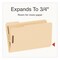 Pendaflex Manila Fastener Folders, 1/3-Cut Tab: Assorted, Expands 0.75", 2 Fasteners, Legal Size, 50PK 1007063 - alternate 6