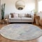 Homeroots 8' Purple Round Abstract Washable Indoor Outdoor Area Rug 607748 - alternate 4