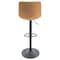 Leisuremod Tilbury Modern Adjustable Bar Stool with Footrest and 360-Degree Swivel, Light Brown TS29BR - alternate 5