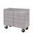 Pucel Mobile Drawer & Door Cabinet, Eight Drawers, 46 in W x 21 in D x 34 1/2 in H, Light Blue PDC-46S-8 - alternate 1