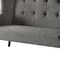 Homeroots 56" Gray Fabric Settee With Chocolate Legs 285683 - alternate 2