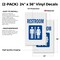 Signmission Restroom, Vinyl Decals Only 24 Inch x 36 Inch, Vinyl Decal, 2PK DSB-2436-2PACK-Restroom - alternate 2