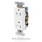 Leviton Decora Plus Duplex 15A 125V TR Blue TDR15-BU - alternate 3