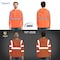 Protectx Long Sleeve T-Shirt, Class 2, Type R, Polyester, Orange, S, 3 PK ST-HD130P2-OR-S-03 - alternate 3