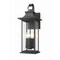 Z-Lite Tiberius 4 Light Outdoor Wall Light, Black/Clear Seedy, 10.5 In W x 24 In H 5017B-BK - alternate 1