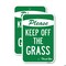 Signmission Please Keep Off The Grass Thank You, Heavy-Gauge Aluminum, 18" x 24", A-1824-24872 A-1824-24872 - alternate 1