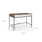 Homeroots 43" Natural and Bronze Writing Desk With Two Drawers 543782 - alternate 4