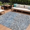 Homeroots 10' X 14' Blue And Gray Abstract Washable Indoor Outdoor Area Rug 631950 - alternate 1