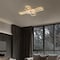 Jonathan Y Palco 39" Contemporary Minimalist Metal Adjustable Dimmable Geometric Integrated LED Flush Mount, Whi JYL7152B - alternate 6