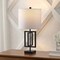 Jonathan Y Anya 20.25" Organic Modern Geometric Interlocking Rectangular Metal LED Table Lamp w/Marble Base, Bla JYL1039B - alternate 7
