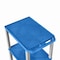 Luxor 42''H 3-Shelf Utility Cart, Electric, Blue Shelves, Nickel Legs UCPL1BUE-N - alternate 1
