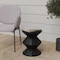 Leisuremod Aura Modern Side Table - Double Hourglass Design, ABS Plastic, Indoor/Outdoor Use AST15BL - alternate 4