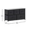 Flash Furniture Harris 5 Drawer Vertical Storage Dresser with Black Cast Iron Frame and Wood Top and Black Easy Pul WX-5L206-W-BK-BK-GG - alternate 4