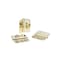 Global Door Controls 4 in. x 4 in. Bright Brass Spring Full Mortise 5/8 in. Radius Door Hinge with Fixed Pin - Pack of 3 CPS4040-5/8-US3-3 - alternate 3
