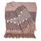 Homeroots 50" X 60" Taupe and Gray Woven Cotton Striped Throw Blanket with Fringe 548937 - alternate 1