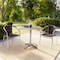 Flash Furniture Square Table Set, 31.5 W, 31.5 L, 27.5 H, Aluminum, Plastic, Rattan, Stainless Steel, Grey TLH-ALUM-32SQ-020CHR2-GG - alternate 8